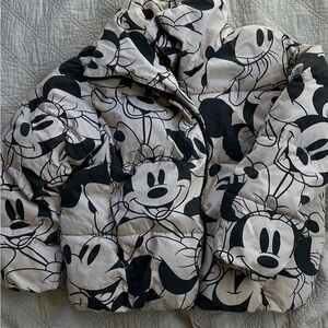 H&M Black and White Character Puffer Jacket